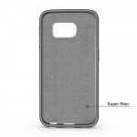 Wholesale Samsung Galaxy S6 Edge Credit Card Fiber Hybrid Case (Gray)